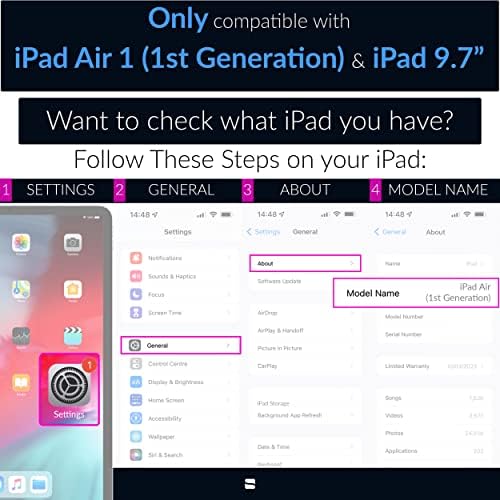 Монтиране на калъф за iPad е 9,7 (2018/2017) и iPad Air, Черен Кожен smart-калъф за Apple iPad Air и Новия iPad