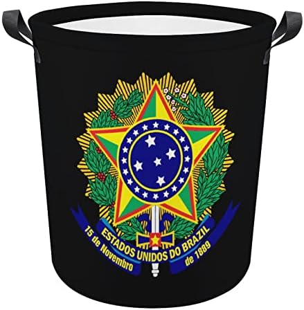 Количка за бельо на стопанските Бразилия Сгъваема Висока Кошница за Дрехи с Дръжки Чанта За съхранение