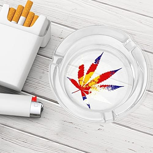 Графични Стъклени Пепелници за Цигари, Ветрозащитный кофа за Боклук, Необичайни Пепелници с Принтом за Домашния