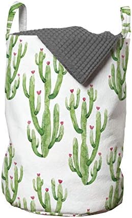 Чанта за дрехи с Акварельными цветя Ambesonne, Растения, Кактуси, Екзотичен Климат, Ботанически Клони на Майката