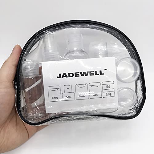 Комплект пътни бутилки JADEWELL от 4 опаковки с чанта с цип, Одобрени от TSA Контейнери за тоалетни принадлежности,
