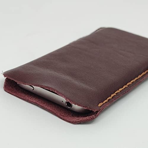 Чанта-кобур от естествена кожа за Oppo A31, Калъф за вашия телефон ръчна изработка от естествена кожа, Изработен