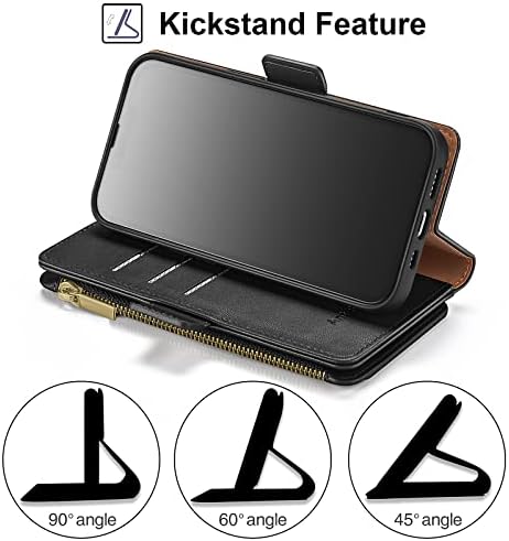 Antsturdy за Samsung Galaxy A13 5G 6,5 Чанта-портфейл 【Заключване RFID】【Джоб с цип】【7 Слотове за карти 】 Защитен