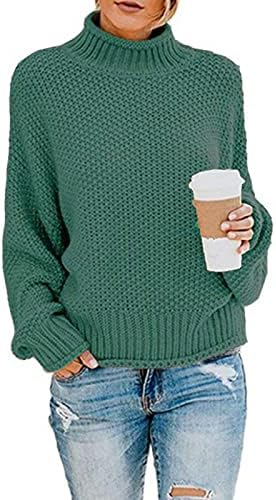 NOKMOPO/ Дамски Пуловер за есента и зимата, Модерен Женски Пуловер, Монофонични Вязаный Пуловер с висока воротом