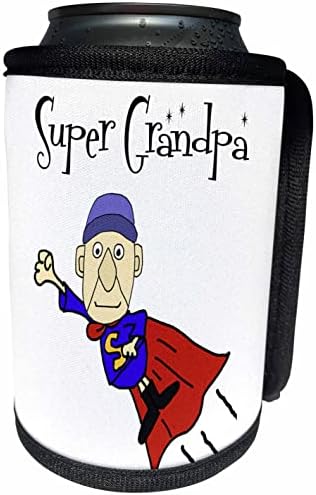 3dRose Забавен Сладък Супер Дядо, Летящ дядо-супергерой. - Опаковки за бутилки-охладители (cc-360537-1)