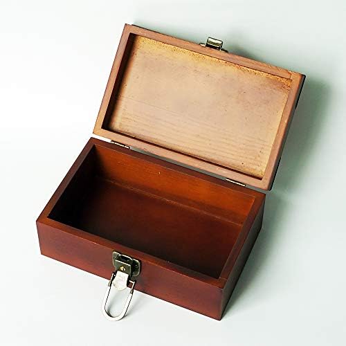 Персонални дървена кутия за спомен с ключ от замъка, Изработени по поръчка в ковчег за бижута, Подарък Кутия