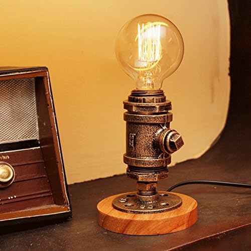 GUOCC Модерна Реколта Промишлена Настолна Лампа Steampunk Настолна Лампа В Селски Стил Водопроводна Тръба в