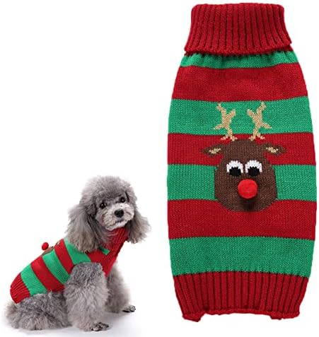 JXINLODGEG Коледни Пуловери за Кучета, Коледен Костюм за домашен любимец, Подаръци, Празнична Пуловер за домашни