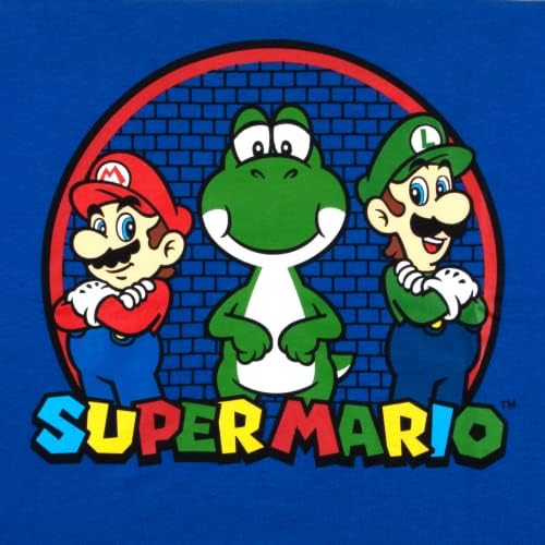 Комплект от 2 тениски с дълги ръкави за момчета Nintendo Kids Super Mario Bros Mario & Luigi / Комплект от 2 тениски за момчета