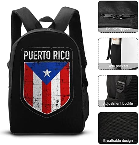 Комплекти за Училищни Раници с Флага на Пуерто Рико за Студенти С Хубав Принтом, Определени за Книги с Изолирана
