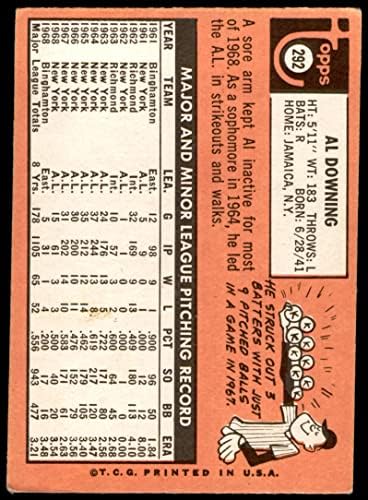 1969 Topps 292 Ел Даунинг Ню Йорк Янкис (бейзболна картичка) VG Янкис