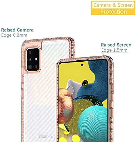 Калъф Samsung Galaxy A51 5G, DOOGE [Защита от пръстови отпечатъци] [Нескользящий] модел от въглеродни влакна,