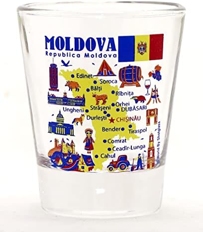 Чаша за колажа забележителности и икони Молдова