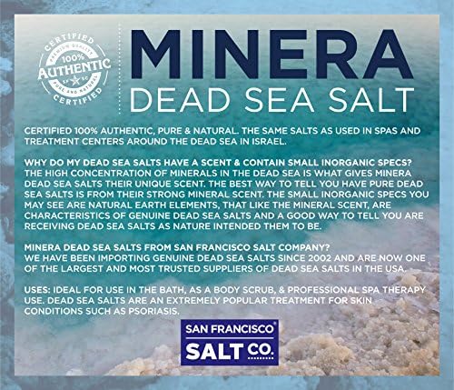 Сол от Мъртво море Minera, 19 паунда. Перфектно. Чист и Автентичен. Естествено лечение на псориазис, Екземи, Акне и много Други