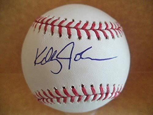 Кели Джонсън Метс / янкис/ брэйвз Подписаха бейзболни топки с автографи на M. l.. W / coa - Бейзболни топки