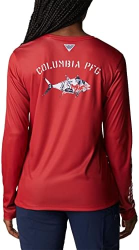 Женска тениска Columbia Tidal Tee PFG с принтом Fill-o-Print Fish Ls