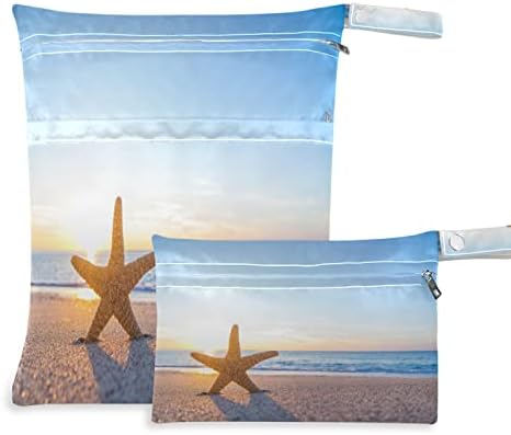 морска звезда xigua на плажа, Водоустойчив Влажна чанта за Филтър на Пелени, да Пере Многократно Мокри и Сухи