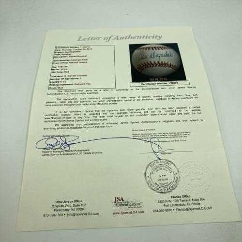 Дон Драйсдейл, подписано Официално споразумение за Национална лига бейзбол JSA COA - Бейзболни топки с автографи