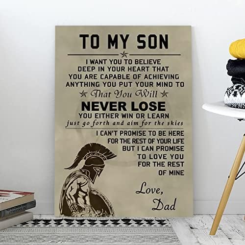 Unikei Моя Син Знаци Спартанского Войн Стенно Изкуство Мотивационни Картина Дан Битка Воин Цитат Оттичане Плакат