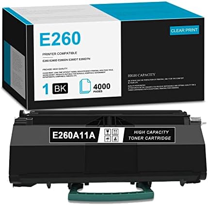EAXIUCE 1 Опаковка E260A11A с най-висока доходност Черен Тонер, Съвместима Касета с тонер E260, Замяна за принтер