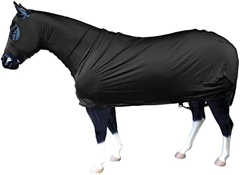 Неряшливая Пижами за коне Малка Однотонная за цялото тяло Черно