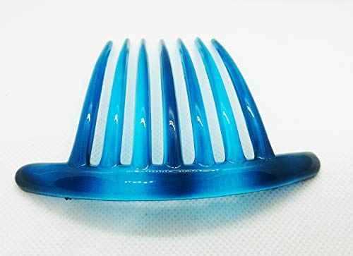 СТРАНИЧЕН гребен за коса FRENCH TWIST COLER BLUE два цвята 7-зъбни IT DELUXE 1 бр.