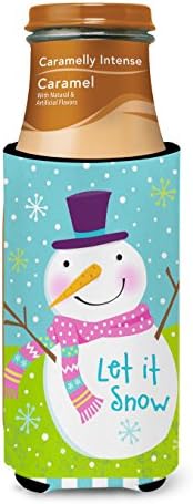 Carolin's Treasures VHA3017MUK Коледен Снежен човек Let it Snow Ултра-Обнималка за тънки кутии, Калъф за охлаждане