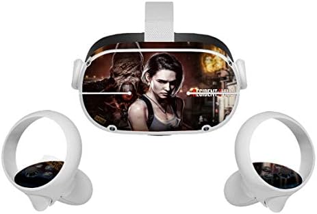 Видео игра на Ужасите на Зомби Oculus Quest 2 на Кожата VR 2 Кожи Слушалки и Контролери Стикер, Защитен Стикер