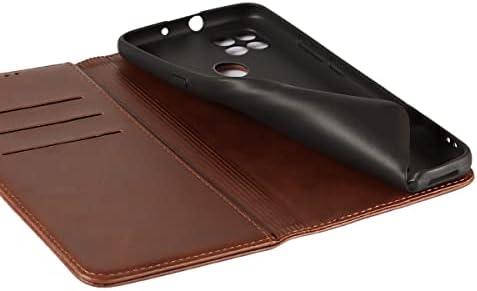 Флип калъф за мобилен телефон, Кожен калъф-портфейл за Motorola Moto G9 Power, калъф от веганской кожа Premium