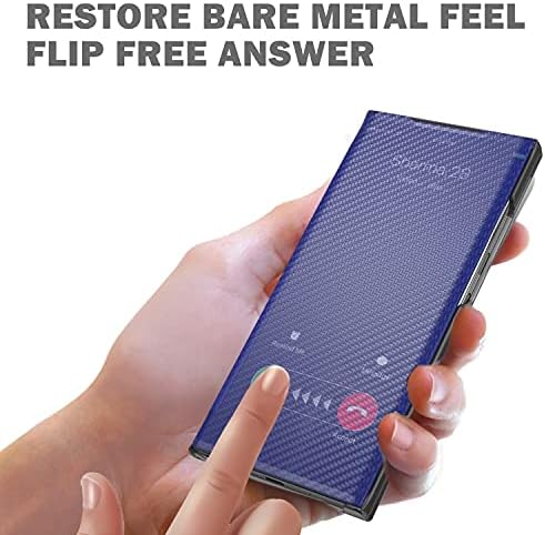 Флип калъф XYX за Samsung Note 10 Plus, Ултра-Защитен калъф, изработени от въглеродни влакна с ясен преглед