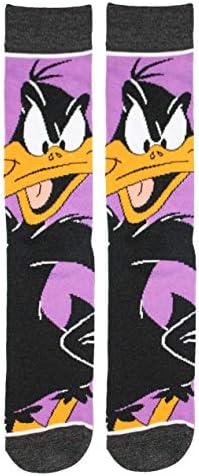 Мъжки чорапи Looney Tunes Daffy Duck Crew Лилав цвят