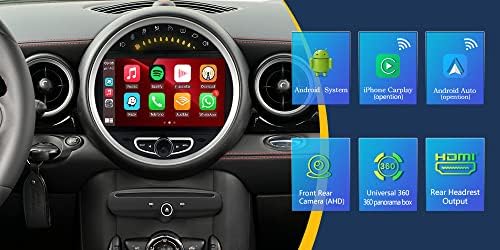 С 4 + 64 GB за Mini Cooper Радио R56 R57 F55 F58 R59 R60 R61 Авторадио Mini Cooper 8 Сензорен Екран Стерео Актуализация на Android 12 DVD-плейър, GPS Навигация, Безжичен CarPlay Mirrorlink Android Auto