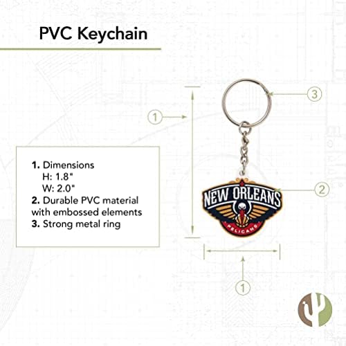 Пустинен Кактус Ню Орлеанские Пеликани Ключодържател от кола на Националната Баскетболна асоциация НБА (PVC)
