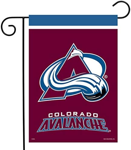 Хокей флаг Колорадо Аваланш Гардън е Лицензиран 12,5х 18