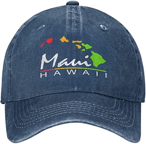 YIWORD Мауи на Хавайските Острови Шапка Регулируема Ковбойская Бейзболна Шапка за Мъже Жени Шапка на шофьор