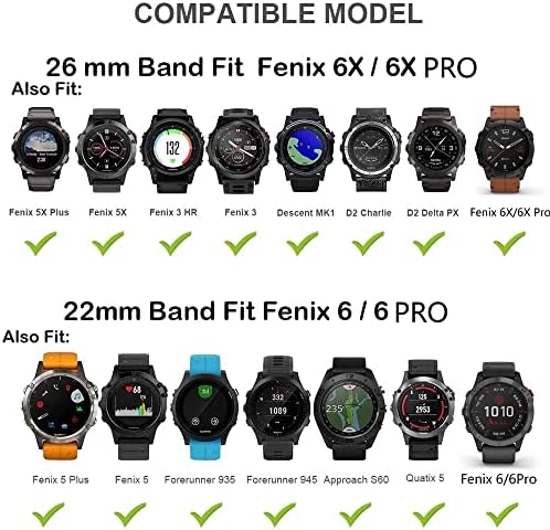 IRFKR 22-26 ММ Смарт-watchband Въжета За Garmin Fenix 6 6S 6X Pro 5X5 5S 3HR 935 945 Быстроразъемный Силикон