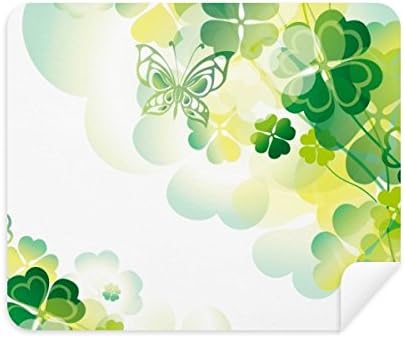 Пеперуда Четири Детелини на Деня на Св. Патрик Плат За Почистване на Екрана за Пречистване на 2 елемента Замшевой