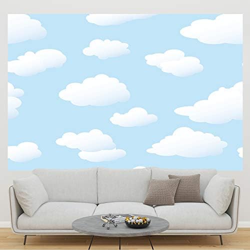6 × 4 фута Бели облаци на Фона на Синьо небе Деца Новородено Рожден Ден Фон за душата на детето за Фотография