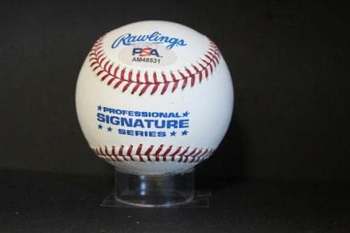 Автограф на Джина Хермански (1947-49 WS) Бейзболен Автограф Auto PSA/DNA AM48531 - Бейзболни топки с автографи