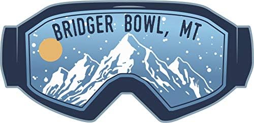 Спомен Bridger Bowl Montana Ски Приключения с Размер Около 5 х 2,5 Инча с Изпъкнали очи на Магнит за хладилник