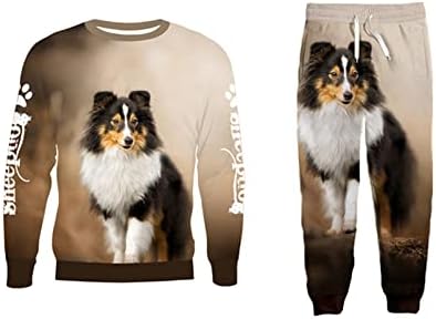 Тениски с 3D Принтом Шетландской овчарки с животни /Hoody /Блузи с цип / Тънка Яке / Панталон Всекидневен Костюм