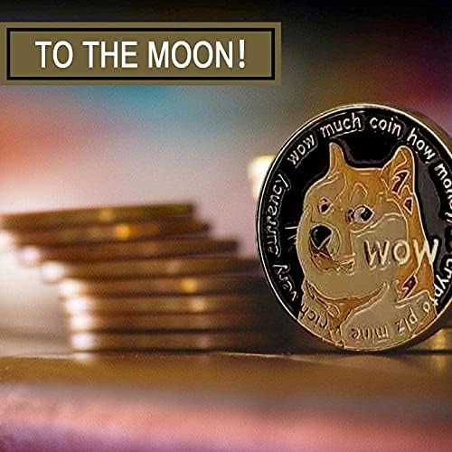Challenge Coin Творчески спомен Dogecoin Позлатени монети Чудесен физически подарък, който може да събере колекция