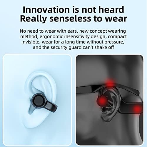 Безжични Слушалки със скоба за ухото с костна проводимост Bluetooth 5.3, Слушалки с отворена скоба за ушите,