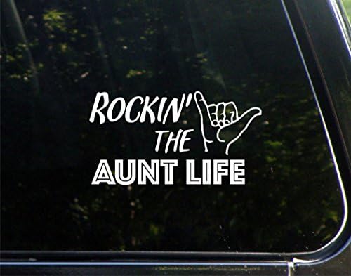 Винил Productions Rockin' The Aunt Life - 7 x 3-3/4 - Стикер-стикер за мобилни телефони, стъкла, брони, преносими