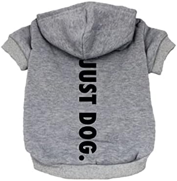 Just Dog JD Топло Дизайнерски Hoody, Пуловер с качулка за малки Кучета, Чаена Чаша, Дрехи за кученца чихуахуа,