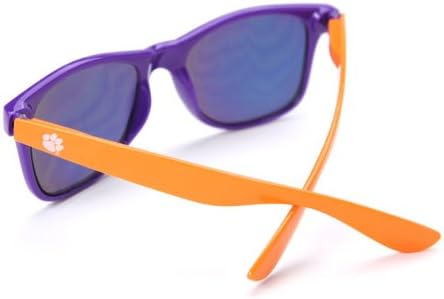 Слънчеви очила Society43 NCAA Clemson Тайгърс Clem-2 с Оранжеви Лещи в рамки, Един размер, лилаво