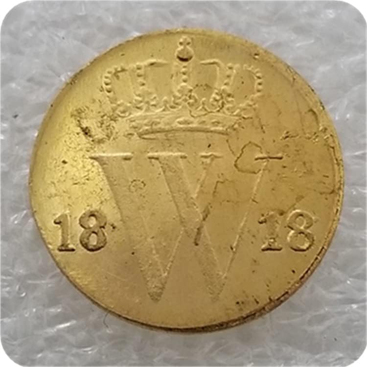 QINGFENG Старинни Занаяти Холандия 1818 Сребърни долара