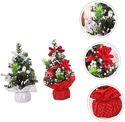 Veemoon 2 елемента Мини-Коледно Дърво, Коледни Декор Artificiales para Коледна Украса Декор на Работния Плот