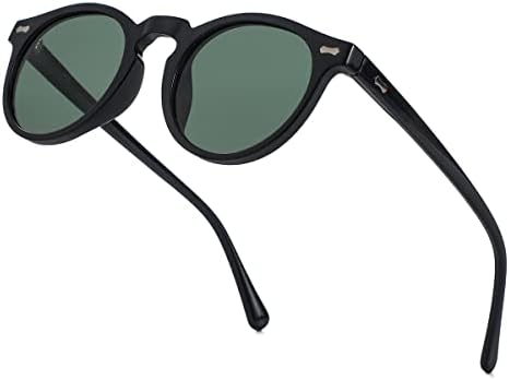 NIDOVIX Реколта Поляризирани Слънчеви Очила за Мъже И Жени, Кръгли Ретро Класически Модни Очила, Защита UV400, Слънчеви Очила