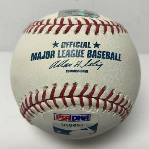 Томи Lasorda подписа MLB Бейзбол Dodgers PSA U60657 - Бейзболни топки с Автографи